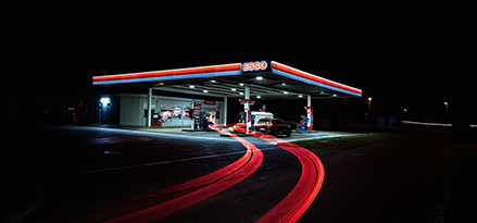 Esso Station by night
